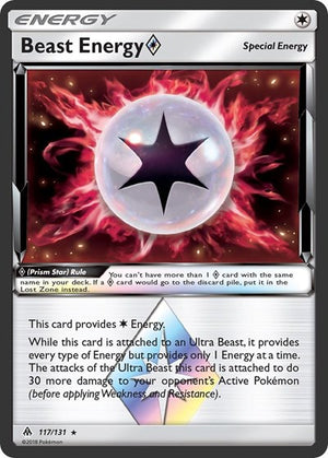 Pokemon TCG - SM - Forbidden Light - Beast Energy Prism Star - 117/131 - Holofoil