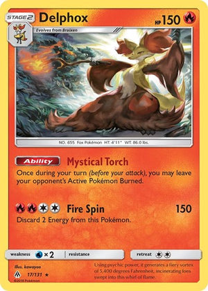 Pokemon TCG - SM - Forbidden Light - Delphox - 17/131 - Reverse Holofoil