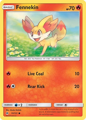 Pokemon TCG - SM - Forbidden Light - Fennekin - 15/131 - Reverse Holofoil