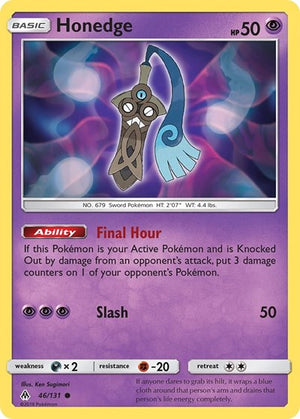 Pokemon TCG - SM - Forbidden Light - Honedge - 46/131 - Reverse Holofoil
