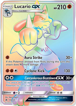 Pokemon TCG - SM - Forbidden Light - Lucario GX - 135/131 - Holofoil