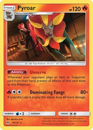 Pokemon TCG - SM - Forbidden Light - Pyroar - 19/131 - Reverse Holofoil