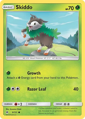 Pokemon TCG - SM - Forbidden Light - Skiddo - 9/131