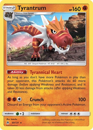 Pokemon TCG - SM - Forbidden Light - Tyrantrum - 69/131 - Reverse Holofoil
