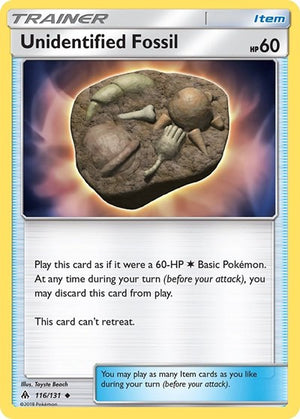 Pokemon TCG - SM - Forbidden Light - Unidentified Fossil - 116/131 - Reverse Holofoil