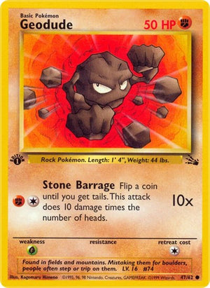Pokemon TCG - Fossil - Geodude - 47/62 - Unlimited
