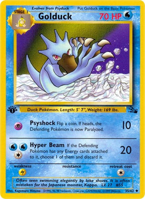 Pokemon TCG - Fossil - Golduck - 35/62 - Unlimited