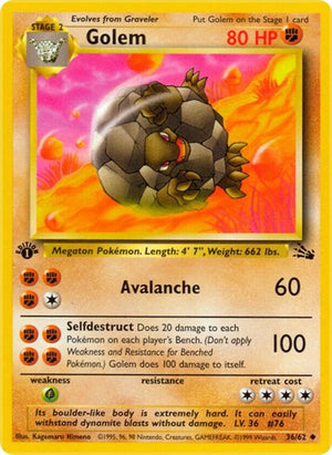 Pokemon TCG - Fossil - Golem - 36/62 - Unlimited