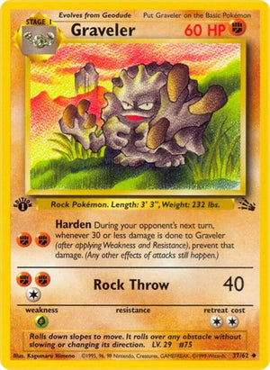 Pokemon TCG - Fossil - Graveler - 37/62 - Unlimited