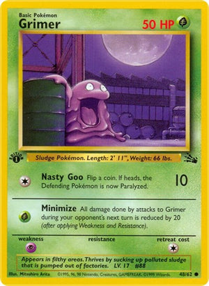 Pokemon TCG - Fossil - Grimer - 48/62 - 1st Edition