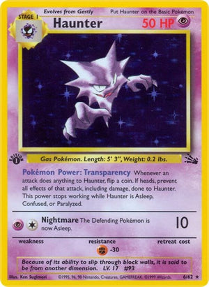 Pokemon TCG - Fossil - Haunter - 06/62 - Unlimited Holofoil