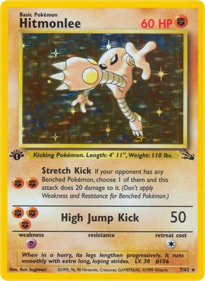 Pokemon TCG - Fossil - Hitmonlee - 07/62 - Unlimited Holofoil