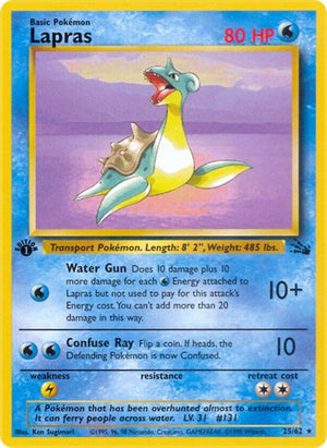 Pokemon TCG - Fossil - Lapras - 25/62 - Unlimited
