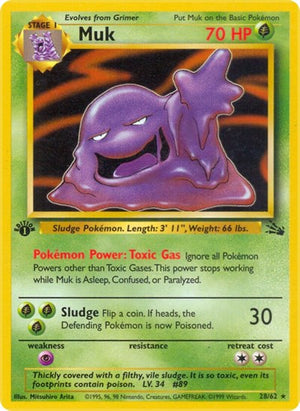Pokemon TCG - Fossil - Muk - 28/62 - Unlimited