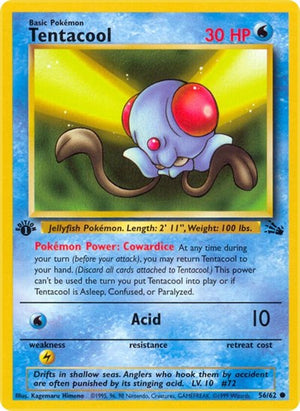 Pokemon TCG - Fossil - Tentacool - 56/62 - Unlimited