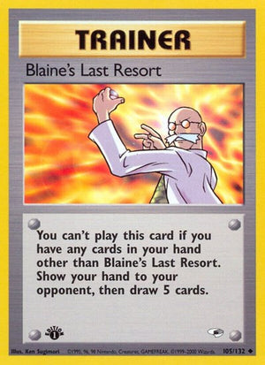Pokemon TCG - Gym Heroes - Blaine's Last Resort - 105/132 - Unlimited