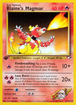 Pokemon TCG - Gym Heroes - Blaine's Magmar - 037/132 - Unlimited