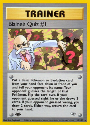 Pokemon TCG - Gym Heroes - Blaine's Quiz #1 - 097/132 - Unlimited