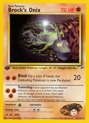 Pokemon TCG - Gym Heroes - Brock's Onix - 021/132 - Unlimited
