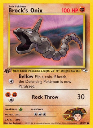 Pokemon TCG - Gym Heroes - Brock's Onix - 069/132 - Unlimited