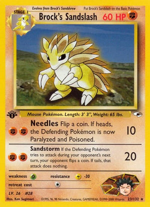 Pokemon TCG - Gym Heroes - Brock's Sandslash - 023/132 - Unlimited