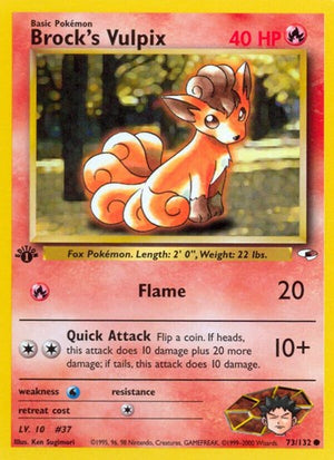 Pokemon TCG - Gym Heroes - Brock's Vulpix - 073/132 - Unlimited