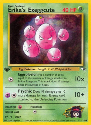 Pokemon TCG - Gym Heroes - Erika's Exeggcute - 077/132 - Unlimited