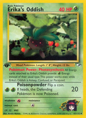 Pokemon TCG - Gym Heroes - Erika's Oddish - 047/132 - Unlimited