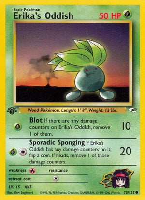 Pokemon TCG - Gym Heroes - Erika's Oddish - 078/132 - Unlimited