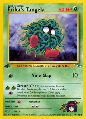 Pokemon TCG - Gym Heroes - Erika's Tangela - 079/132 - Unlimited