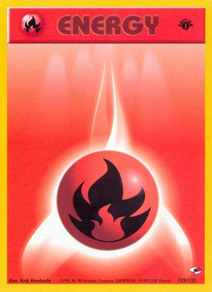Pokemon TCG - Gym Heroes - Fire Energy - 128/132 - 1st Edition