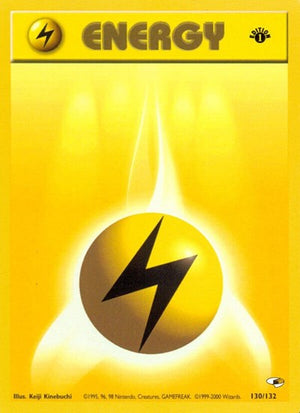 Pokemon TCG - Gym Heroes - Lightning Energy - 130/132 - Unlimited