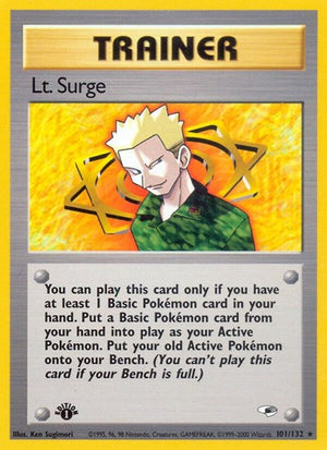 Pokemon TCG - Gym Heroes - Lt. Surge - 101/132 - Unlimited