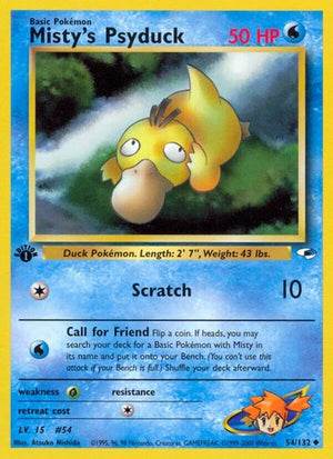 Pokemon TCG - Gym Heroes - Misty's Psyduck - 054/132 - Unlimited