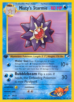 Pokemon TCG - Gym Heroes - Misty's Starmie - 056/132 - 1st Edition