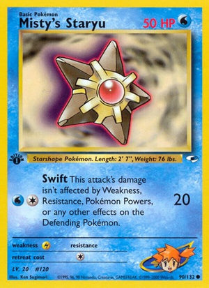 Pokemon TCG - Gym Heroes - Misty's Staryu - 090/132 - 1st Edition