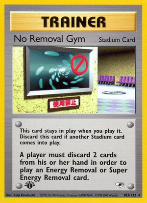 Pokemon TCG - Gym Heroes - No Removal Gym - 103/132 - 1st Edition