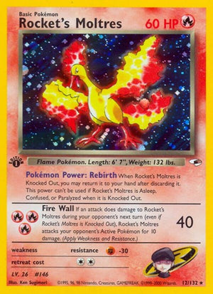 Pokemon TCG - Gym Heroes - Rocket's Moltres - 012/132 - Unlimited Holofoil