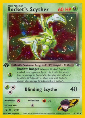 Pokemon TCG - Gym Heroes - Rocket's Scyther - 013/132 - Unlimited Holofoil