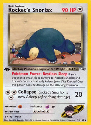 Pokemon TCG - Gym Heroes - Rocket's Snorlax - 033/132 - Unlimited