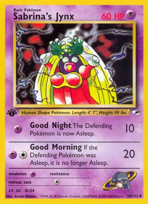 Pokemon TCG - Gym Heroes - Sabrina's Jynx - 059/132 - 1st Edition