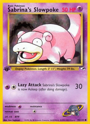 Pokemon TCG - Gym Heroes - Sabrina's Slowpoke - 095/132 - 1st Edition
