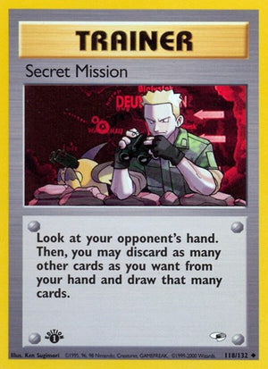 Pokemon TCG - Gym Heroes - Secret Mission - 118/132 - 1st Edition