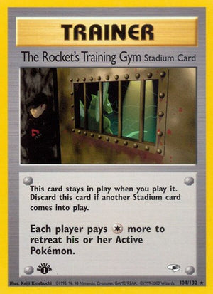 Pokemon TCG - Gym Heroes - The Rocket's Training Gym - 104/132 - 1st Edition