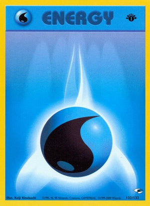 Pokemon TCG - Gym Heroes - Water Energy - 132/132 - 1st Edition