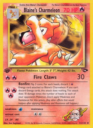 Pokemon TCG - Gym Challenge - Blaine's Charmeleon - 031/132 - Unlimited