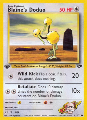 Pokemon TCG - Gym Challenge - Blaine's Doduo - 061/132 - 1st Edition