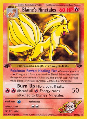 Pokemon TCG - Gym Challenge - Blaine's Ninetales - 021/132 - 1st Edition