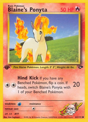 Pokemon TCG - Gym Challenge - Blaine's Ponyta - 064/132 - Unlimited