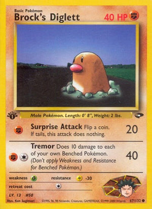 Pokemon TCG - Gym Challenge - Brock's Diglett - 067/132 - Unlimited